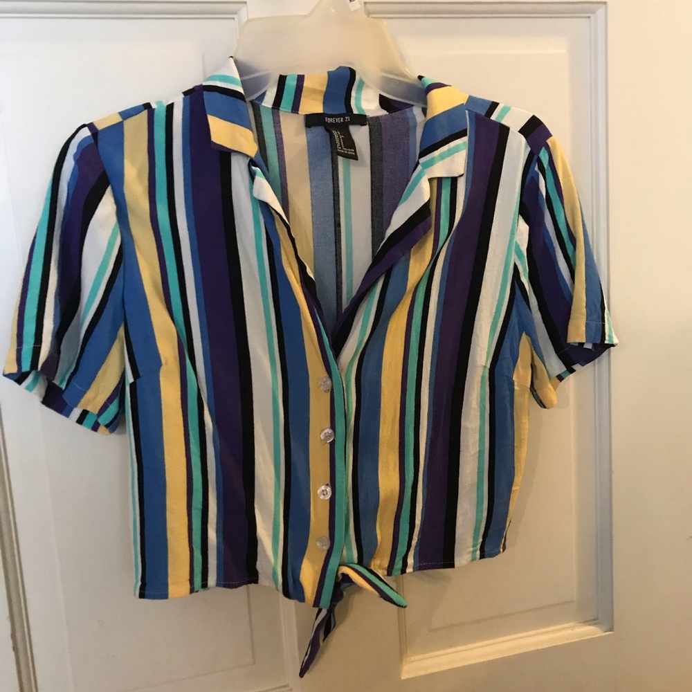 Button up crop top